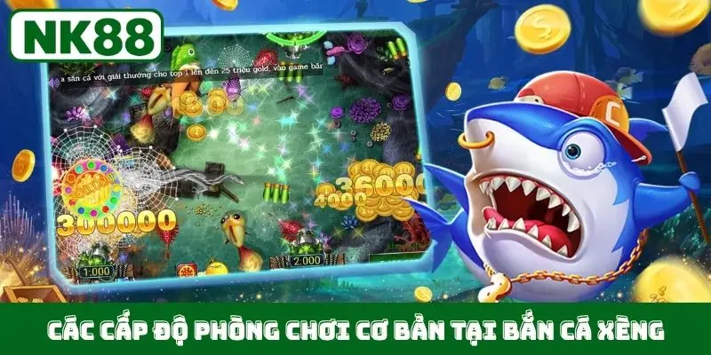 Các cấp độ phòng chơi cơ bản tại bắn cá Xèng