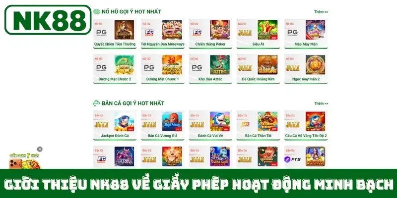 Giới thiệu NK88 về giấy phép hoạt động minh bạch