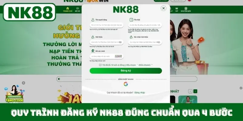 Quy trình đăng ký NK88 đúng chuẩn qua 4 bước