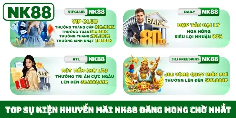 Top sự kiện khuyến mãi NK88 đáng mong chờ nhất